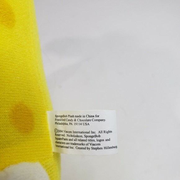 Viacom Vtg SpongeBob Square Pants Plush Easter Bunny Rabbit Ears 13" Nickelodeon - Picture 6 of 7